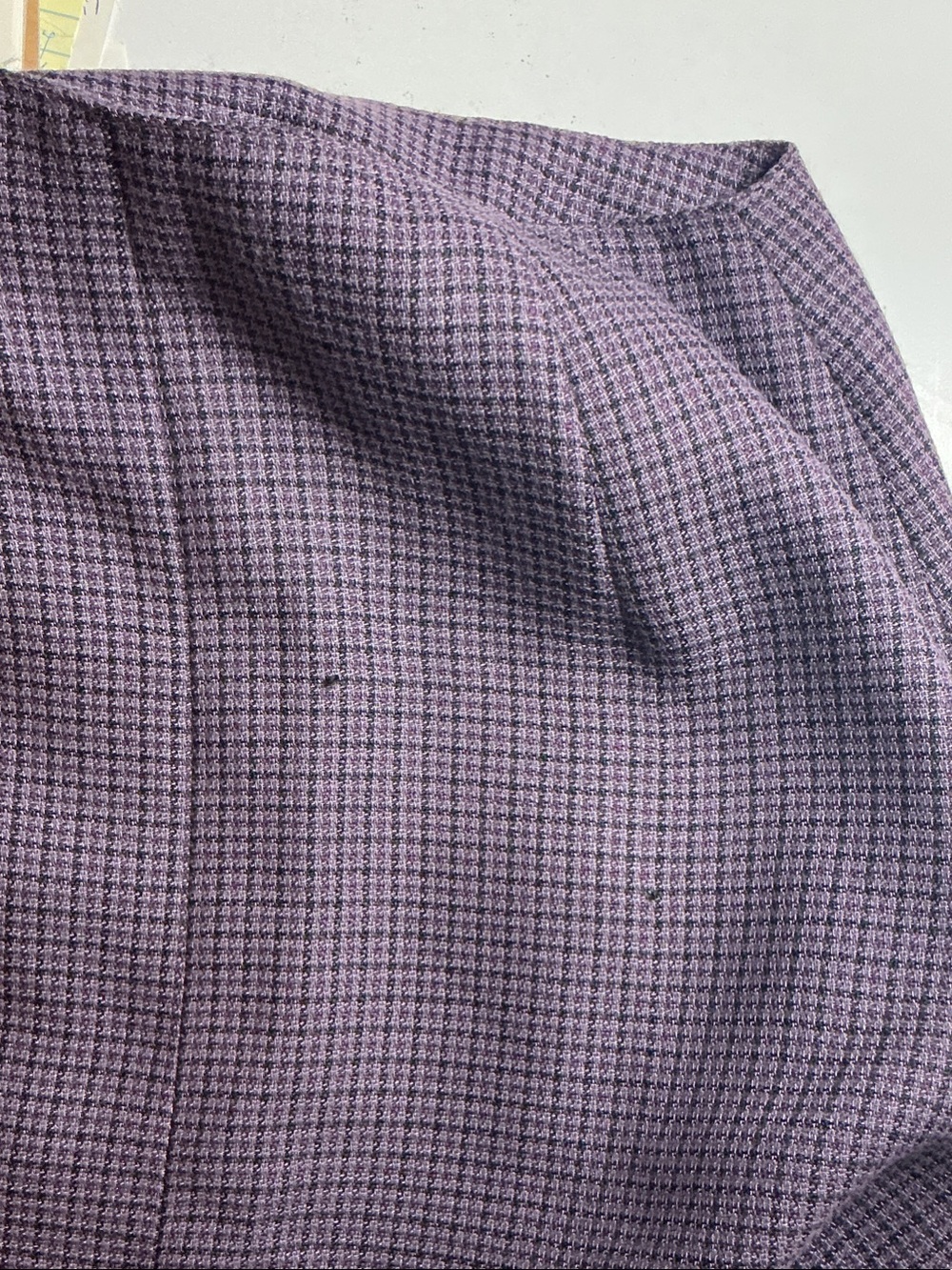 Lilac Textured Houndstooth Skirt